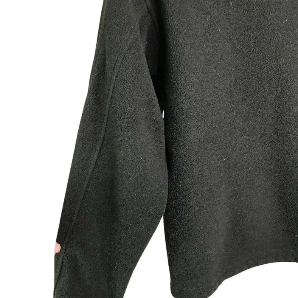 The North Face Jacket Boy Kids M10/12 Black Fleece High Neck Zip-Up Lined Pocket